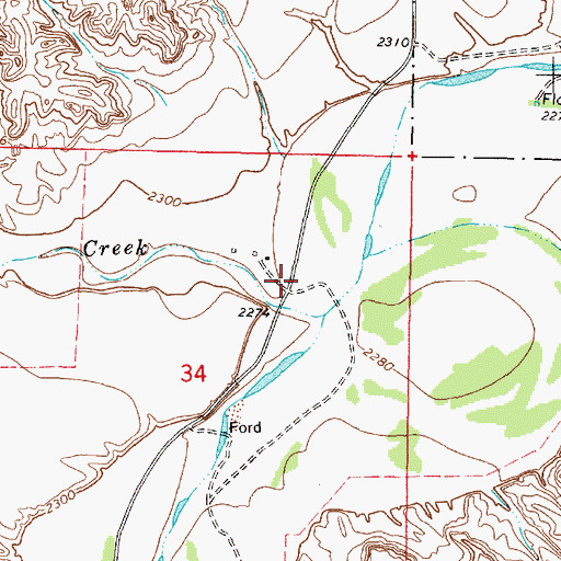 Topographic Map of 20N42E34AC__01 Well, MT