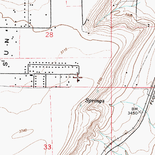 Topographic Map of 20N03E28DDCB01 Well, MT