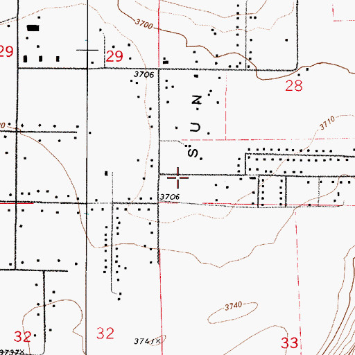 Topographic Map of 20N03E28CCCA01 Well, MT