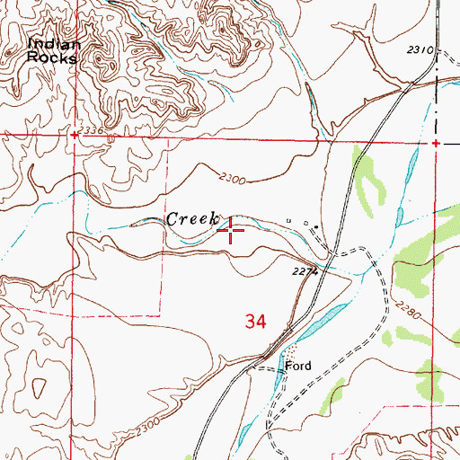 Topographic Map of 20N42E34A___01 Well, MT