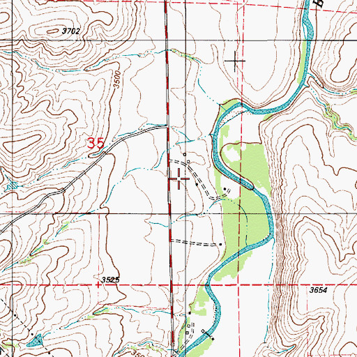 Topographic Map of 20N06E33DAC_01 Well, MT