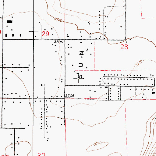 Topographic Map of 20N03E28CCAC01 Well, MT
