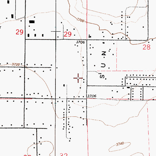 Topographic Map of 20N03E29DDAD01 Well, MT