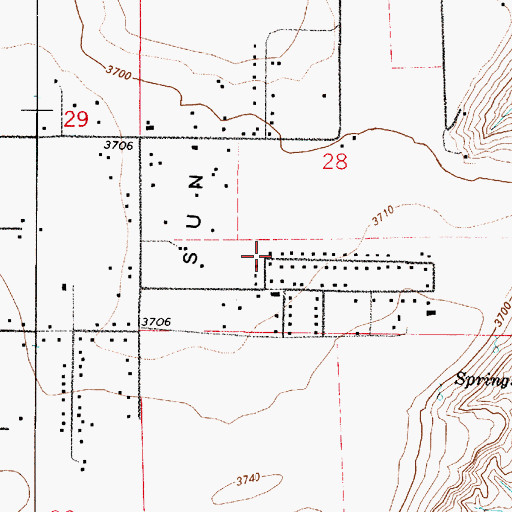 Topographic Map of 20N03E28CDB_01 Well, MT