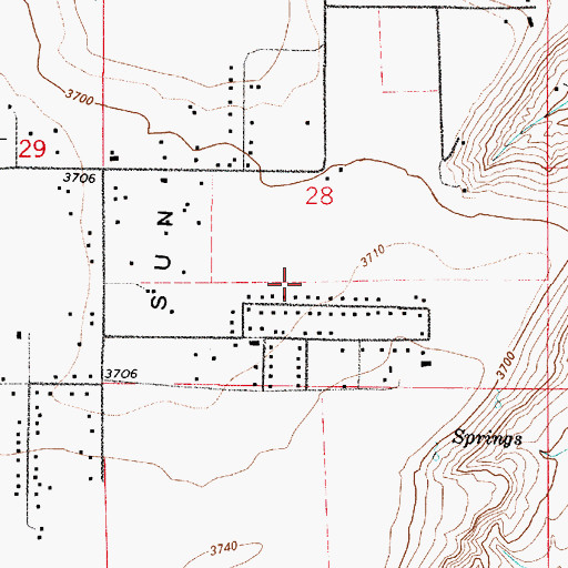 Topographic Map of 20N03E28CDAD01 Well, MT