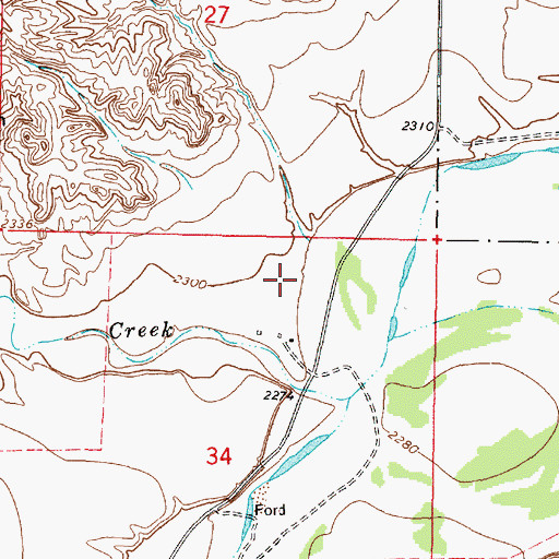 Topographic Map of 20N42E34AB__01 Well, MT