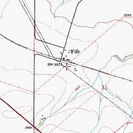 Topographic Map of 20N06E31BCCC01 Well, MT