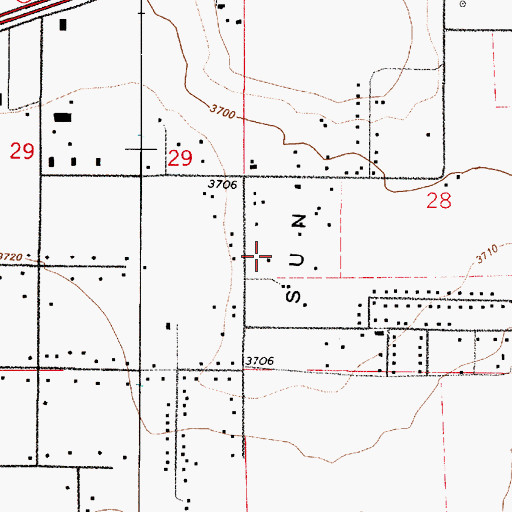 Topographic Map of 20N03E28CBCD01 Well, MT