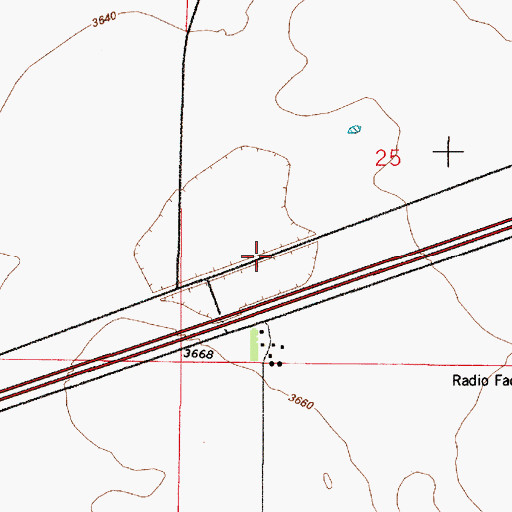 Topographic Map of 20N02E25C___01 Well, MT