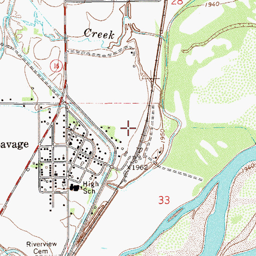 Topographic Map of 20N58E33BA__03 Well, MT