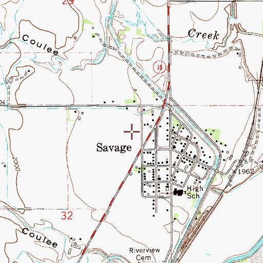 Topographic Map of 20N58E30DB__01 Well, MT