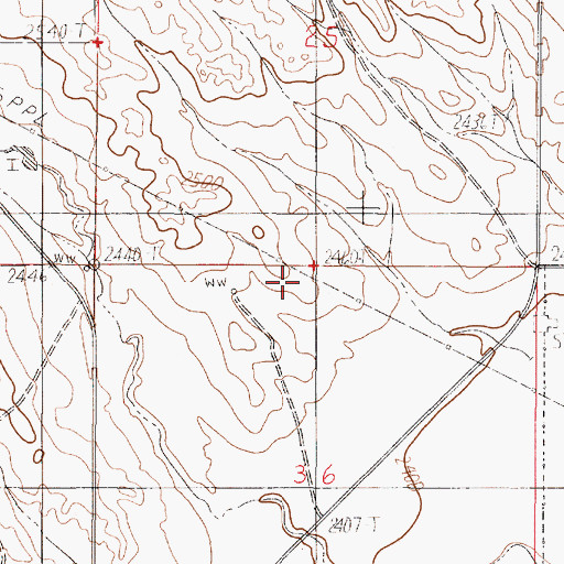 Topographic Map of 20N48E36BAAB01 Well, MT