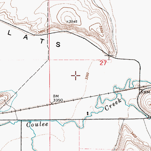 Topographic Map of 20N04E27C___01 Well, MT