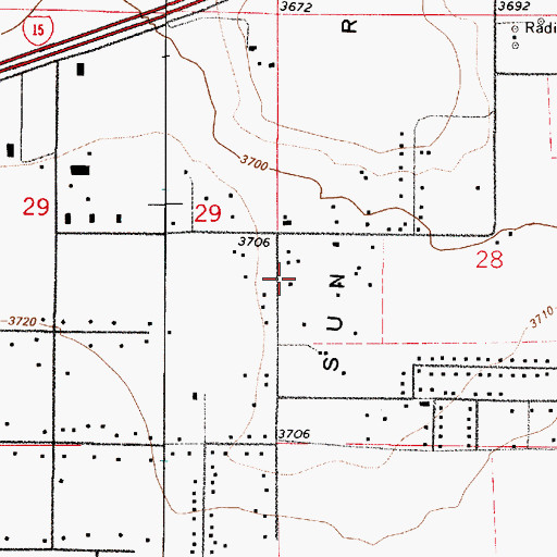 Topographic Map of 20N03E28CBBC01 Well, MT