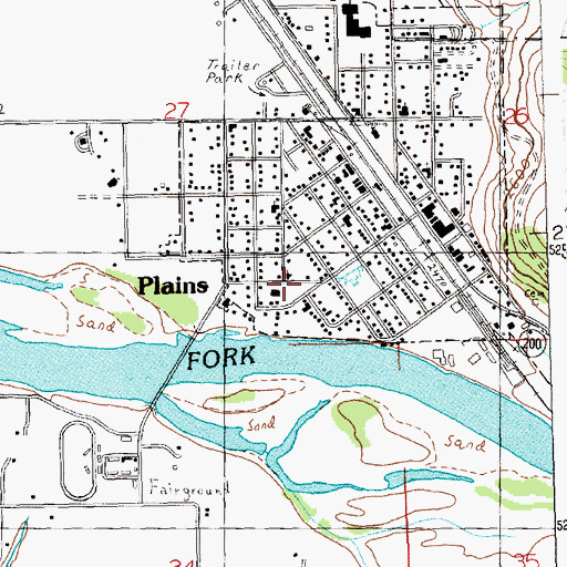 Topographic Map of 20N26W27DDBC01 Well, MT