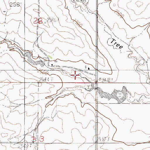 Topographic Map of 20N48E28DDCA01 Well, MT