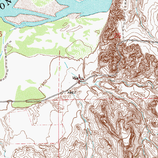 Topographic Map of 20N58E25CCAC01 Well, MT