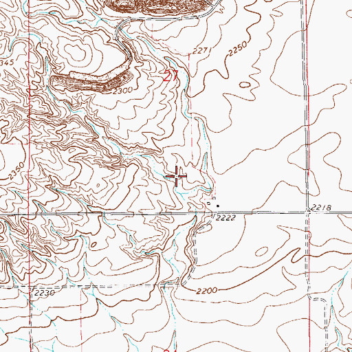 Topographic Map of 20N57E27DC__01 Well, MT