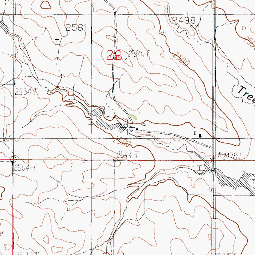 Topographic Map of 20N48E28DCBD01 Well, MT