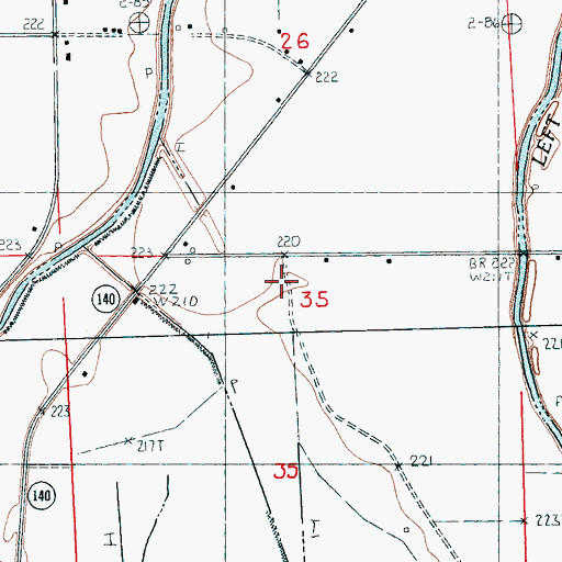 Topographic Map of Ditch Number 51a, AR