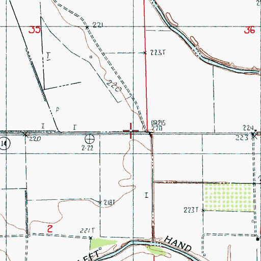 Topographic Map of Ditch Number 51b, AR