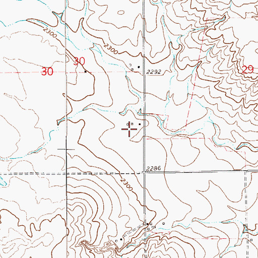 Topographic Map of 20N57E30DDAB01 Well, MT