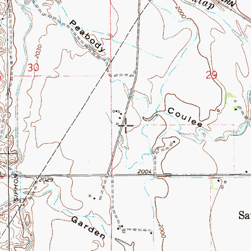 Topographic Map of 20N58E29CBC_01 Well, MT