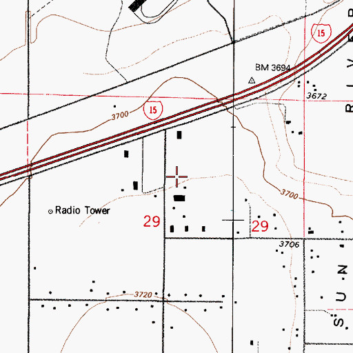 Topographic Map of 20N03E29ACBA01 Well, MT