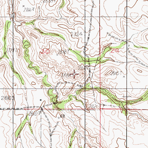 Topographic Map of 20N52E30DCC_01 Well, MT