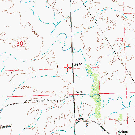 Topographic Map of 20N22W30DADD01 Well, MT