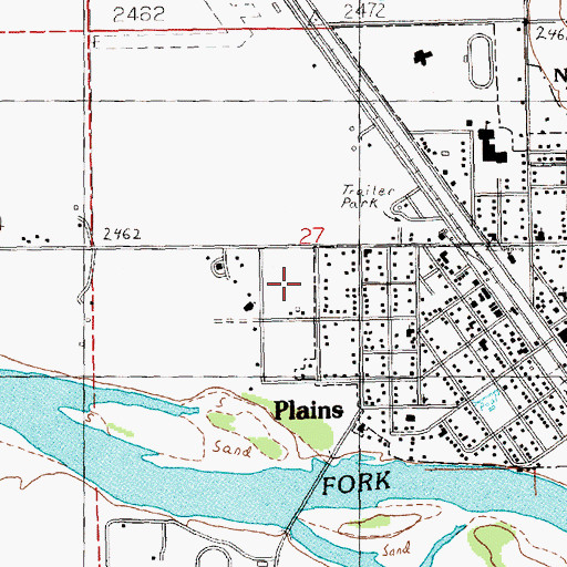 Topographic Map of 20N26W27DBBC01 Well, MT