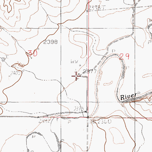 Topographic Map of 20N49E30DADB01 Well, MT