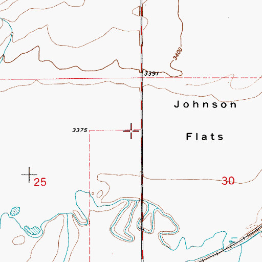 Topographic Map of 20N04E25ADAA01 Well, MT