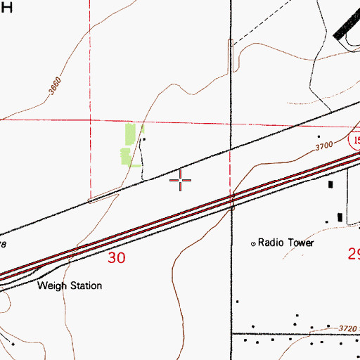 Topographic Map of 20N03E30A___01 Well, MT