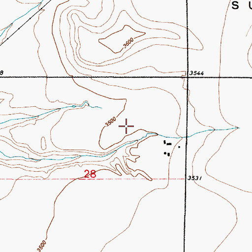Topographic Map of 20N02E28A___01 Well, MT
