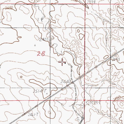 Topographic Map of 20N49E28DABC01 Well, MT