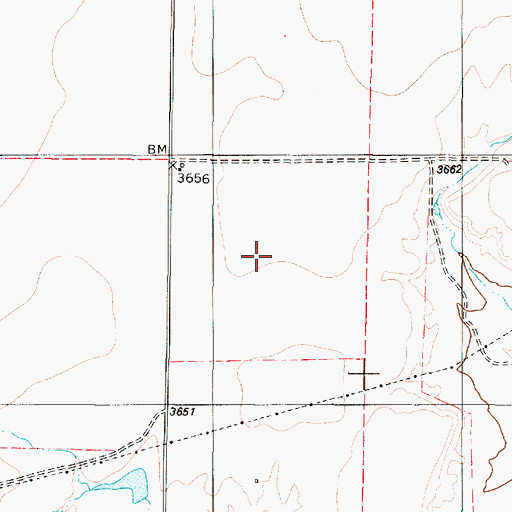 Topographic Map of 20N01W27A___01 Well, MT