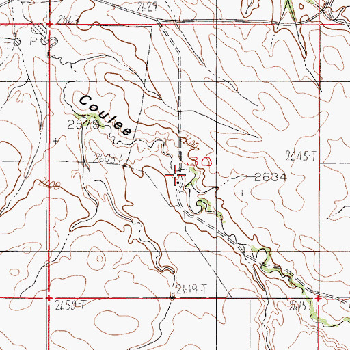Topographic Map of 20N51E30CAAD02 Well, MT