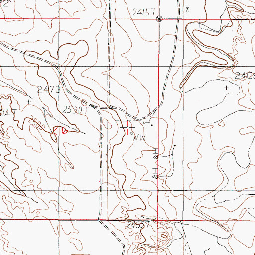 Topographic Map of 20N49E26DAAB02 Well, MT