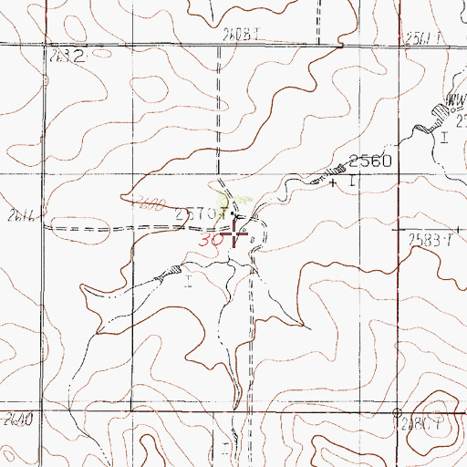 Topographic Map of 20N47E30DBBA01 Well, MT