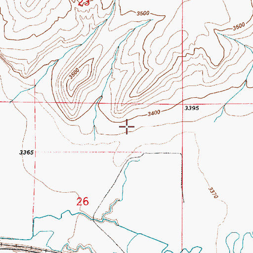Topographic Map of 20N04E26A___01 Well, MT