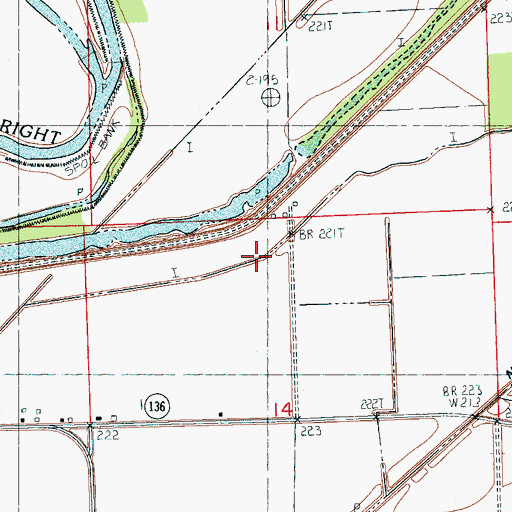 Topographic Map of Ditch Number 53, AR