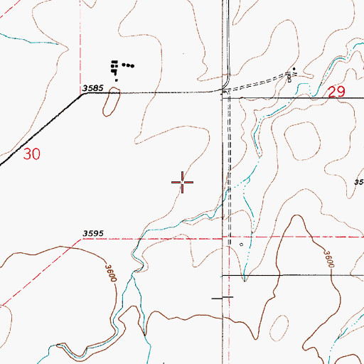 Topographic Map of 20N06E29B___01 Well, MT