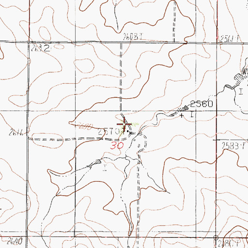 Topographic Map of 20N47E30ACCC02 Well, MT