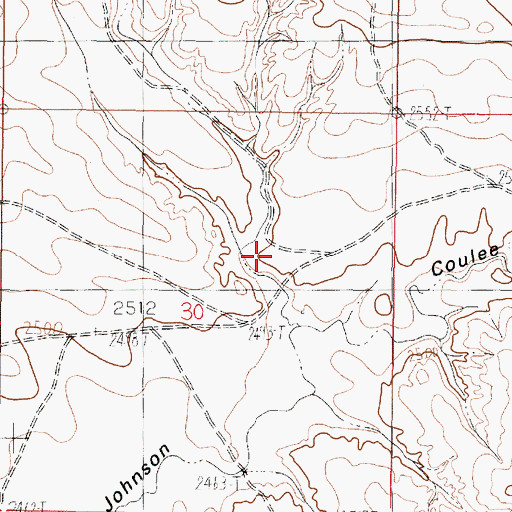 Topographic Map of 20N45E30DBAB01 Well, MT