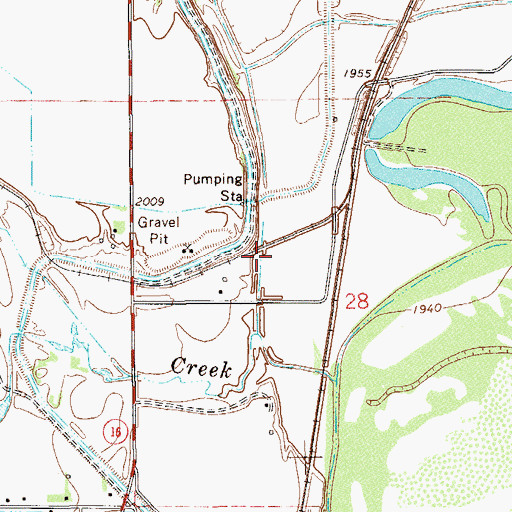 Topographic Map of 20N58E28BA__01 Well, MT