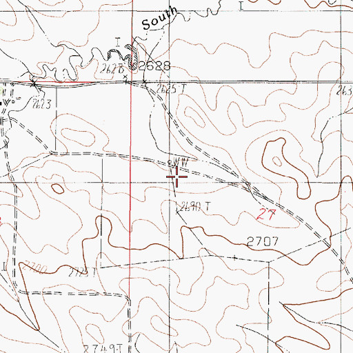Topographic Map of 20N46E27BCAB01 Well, MT