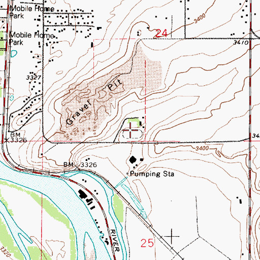 Topographic Map of 20N03E36BAAD01 Well, MT