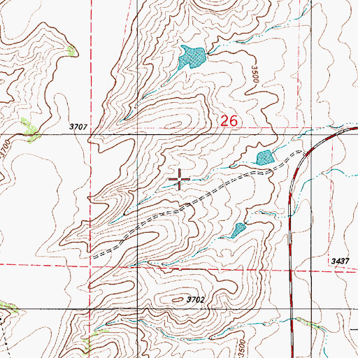 Topographic Map of 20N06E26____01 Well, MT