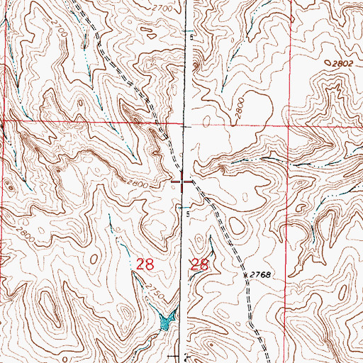 Topographic Map of 20N40E28A___01 Well, MT